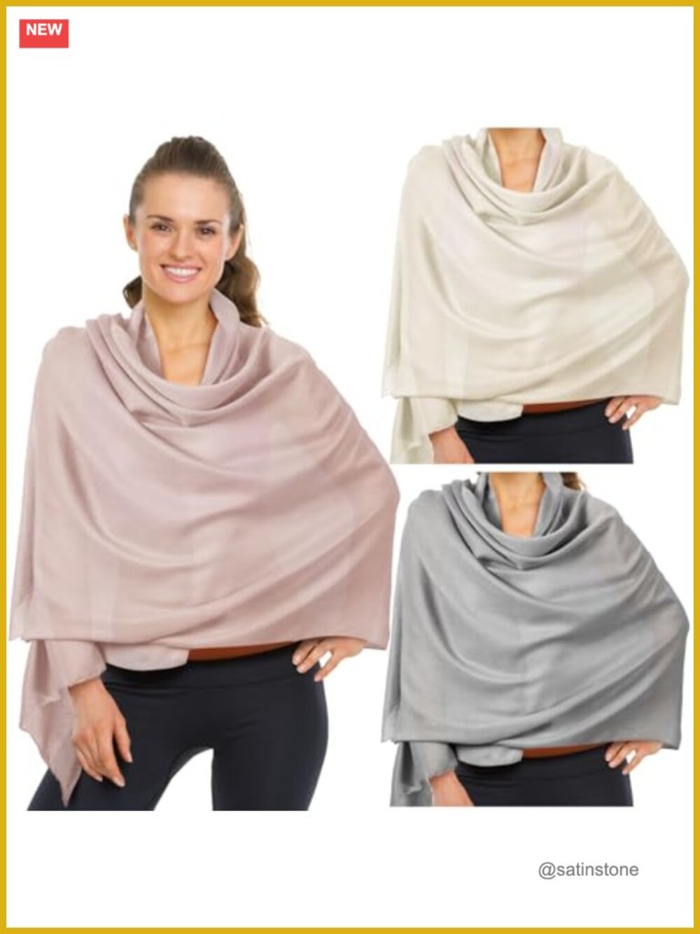 Women's Beach Shawl Wrap Sun Protection Cover Up Travel Essential 3 Pack